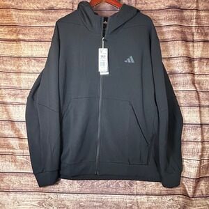 Adidas D4T Full-Zip Training Hoodie Mens 2XL‎ Black Climacool IY1131 NEW